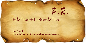 Péterfi Renáta névjegykártya
