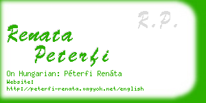 renata peterfi business card